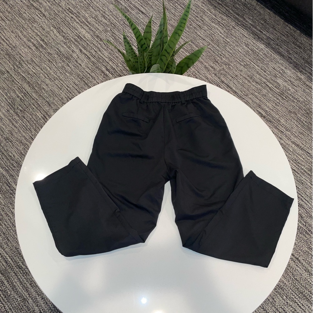 Women's Woven High-Rise Straight Leg Pants - All In Motion Black Medium